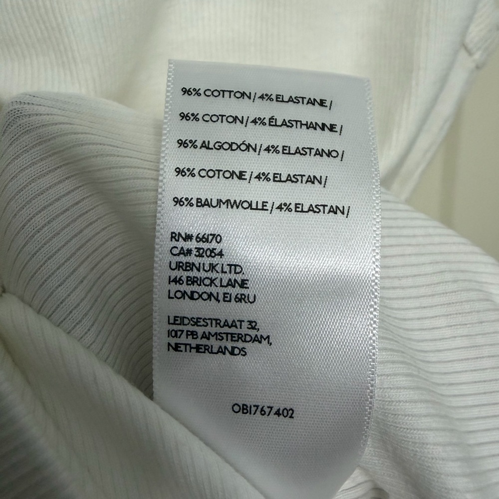 Pilcro White One-Shoulder Ribbed Tank Top - Picture 4 of 5